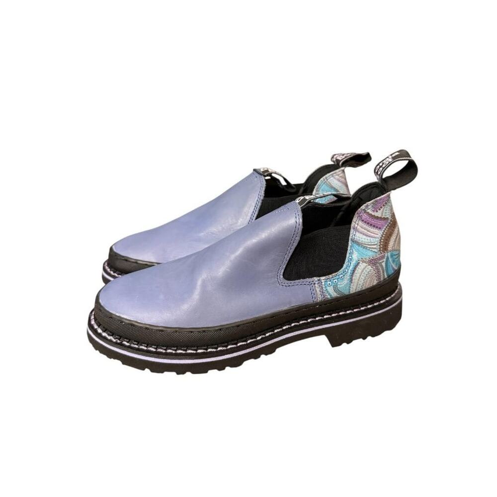Georgia Giants Romeo Boho Chelsea Boot Blue Paisley Leather NEW Women size 9.5 - Picture 2 of 5